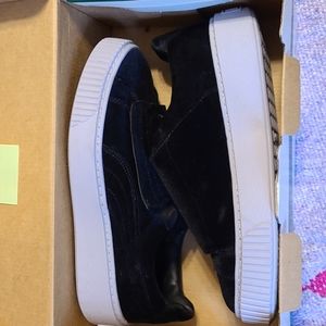 Puma platform velvet sneakers
